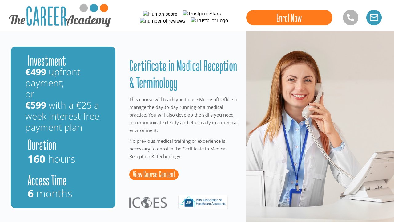 Certificate in Medical Reception & Terminology - IE ...